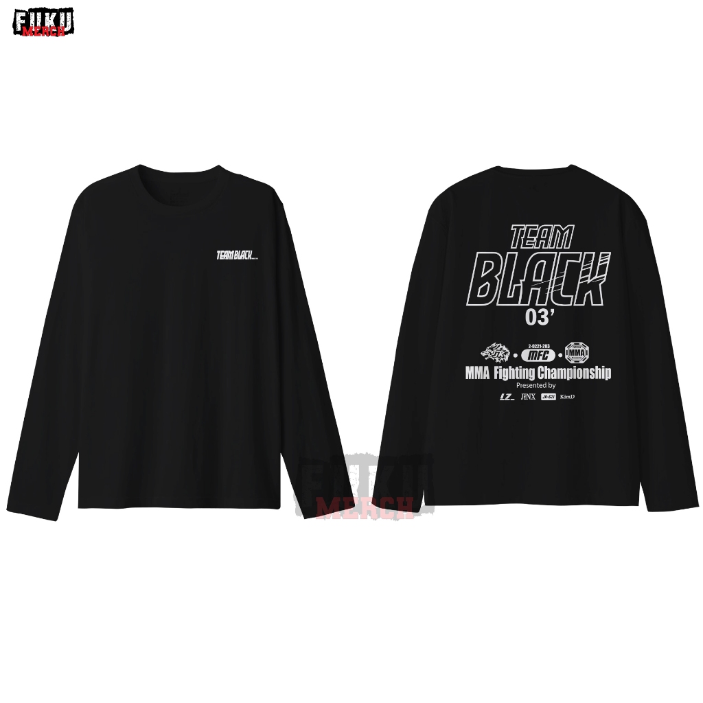 เสื้อยืด LONGSLEVEE TEAM BLACK MMA 03 JIX JOO JAEKYUNG