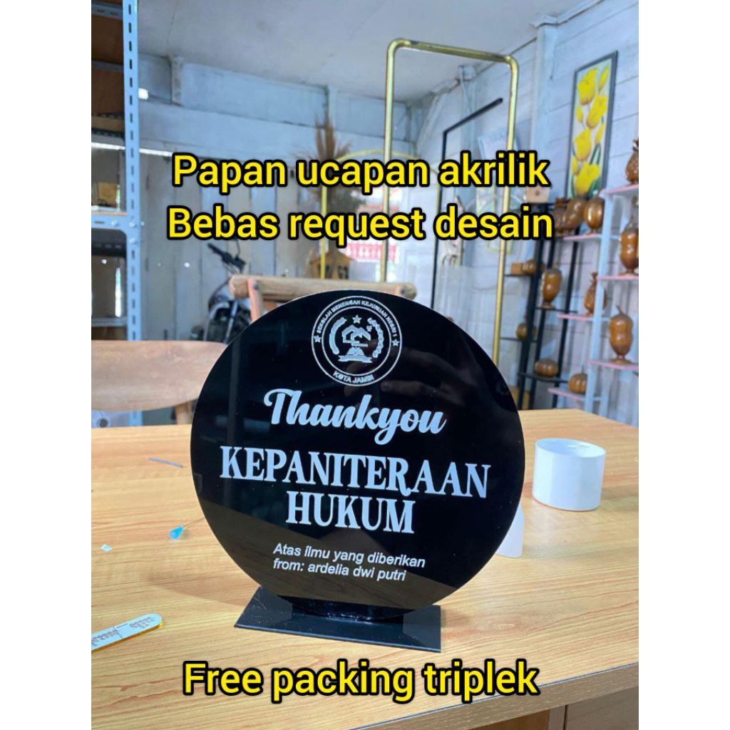 UV PRINTING ACRYLIC GREETING BOARD ออกแบบฟรีและโลโก้