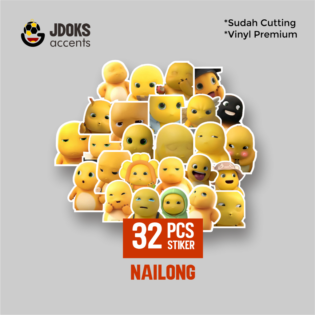 AESTHETIC NAILONG สติ๊กเกอร์ CONTAIN 30 PCS RANDOM CUTE WATERPROOF NAILONG สติ๊กเกอร์สําหรับ LAPTOP 
