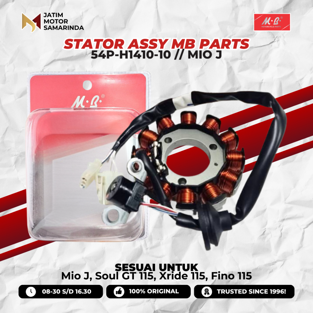 54P-H1410-10 | MB ชิ้นส่วนพรีเมี่ยม Stator Assy Spull สําหรับ Mio J, Soul GT 115, Fino 115, XRide 11