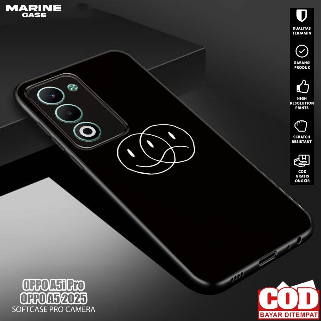เคส oppo a5i pro / a5 2025 (สีดํา) oppo a5i pro / a5 2025 hp - เคส hp - เคส terbaru - เคส softcase -
