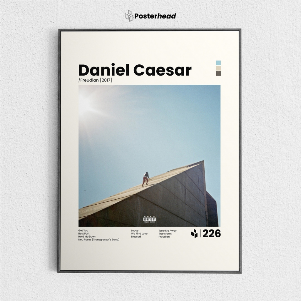 Daniel Caesar Poster - Freudian - Minimalist Wall Decorative Frameblock - Posterhead