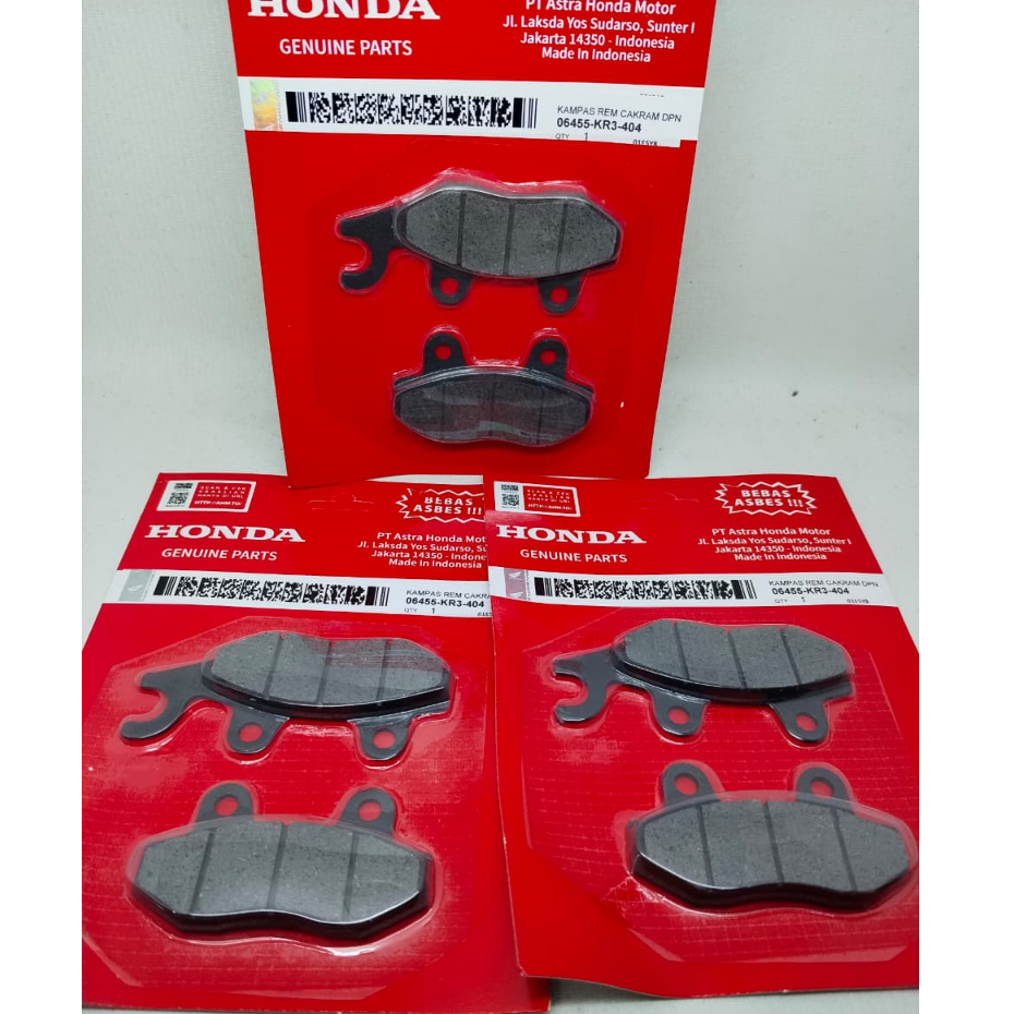 (10 ชิ้น) ผ้าเบรคหน้า Honda KR3 2MM Dispad Honda 2MM KR3