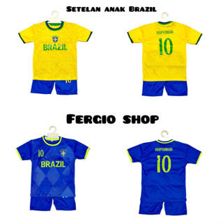 ชุดสูทเด็กบราซิล/เสื้อฟุตบอลเด็กบราซิล/เสื้อฟุตบอลเด็ก/ชุดกี…