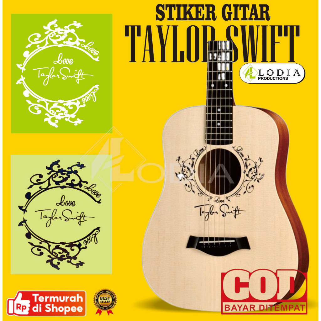 สติ๊กเกอร์กีต้าร์ Taylor Swift ติดตั้งง่าย