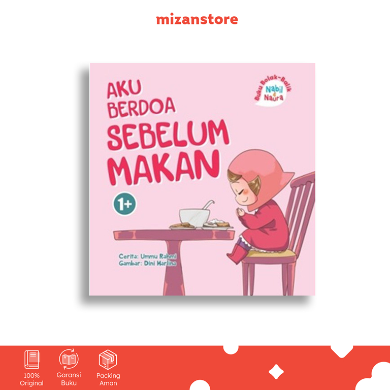 [Mizan] Nabil & Naura Reversible Book I Pray Before & After Eating Boardbook