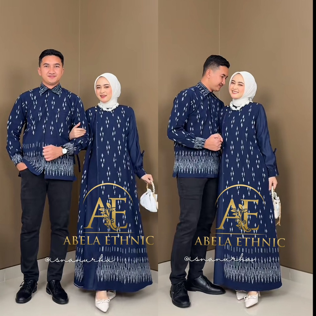 KEMEJA ABELA ETHNIC - MAYA NAVY WOVEN COUPLE - WOVEN CLOTHES - WOVEN COUPLE - WOVEN DRESS - WOVEN SH