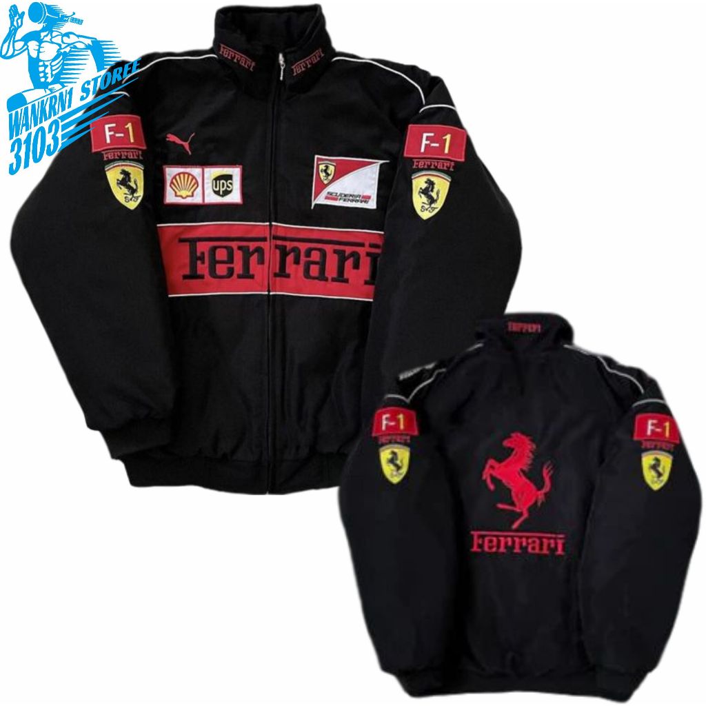 WanKrn Nascar Vintage F1 Racing Black Series Jacket