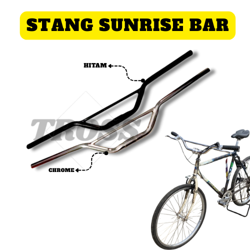 Sunrise Bar Handlebar Federal Black Commuter 25.4 มม.Sun Rise Handle Bar Black Chrome MTB Federal