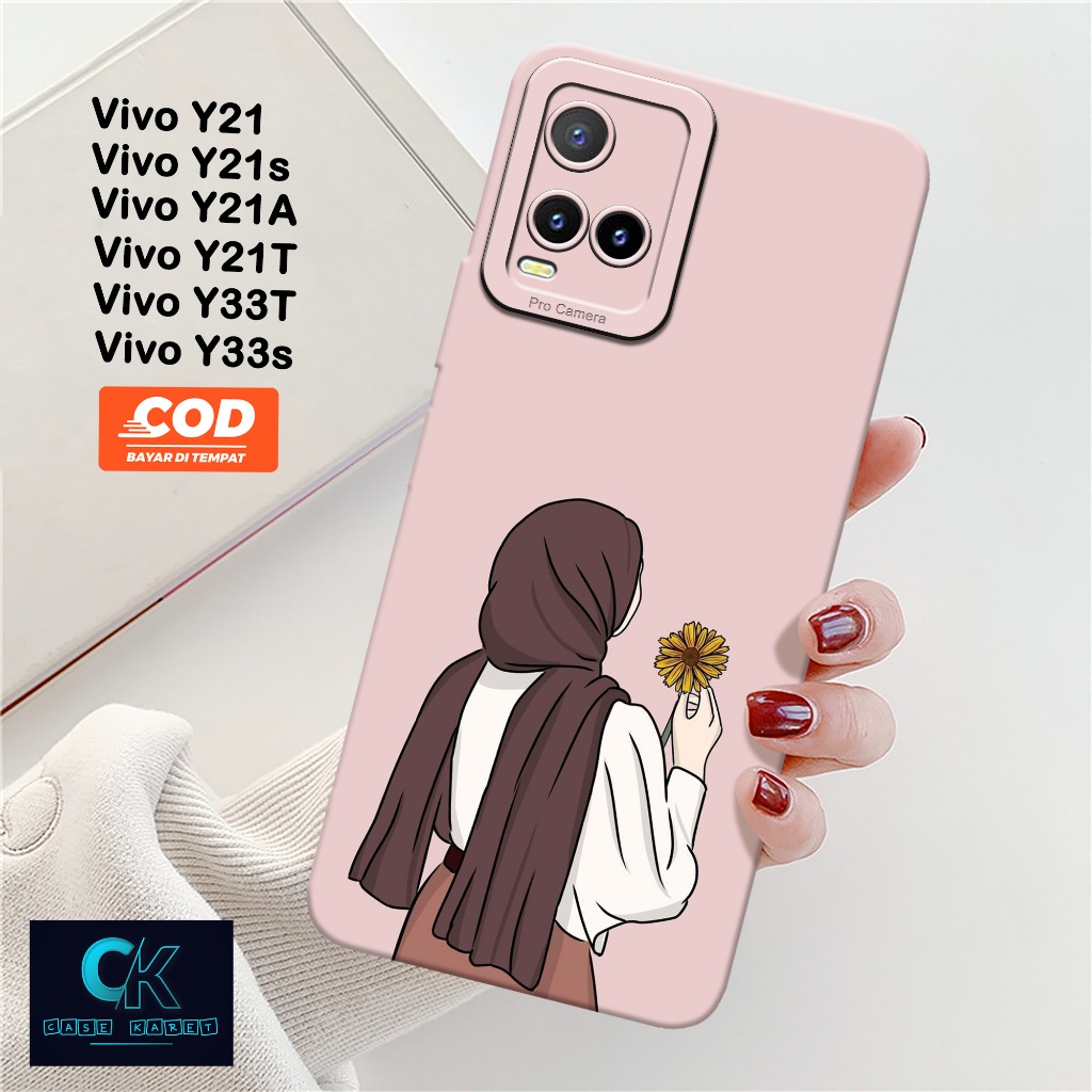 HP ล่าสุด Vivo Y21 / Y21s / Y21A / Y21T / Y33T / Y33s Case - HIJAB Fashion Case - เคสยาง - เคสโทรศัพ