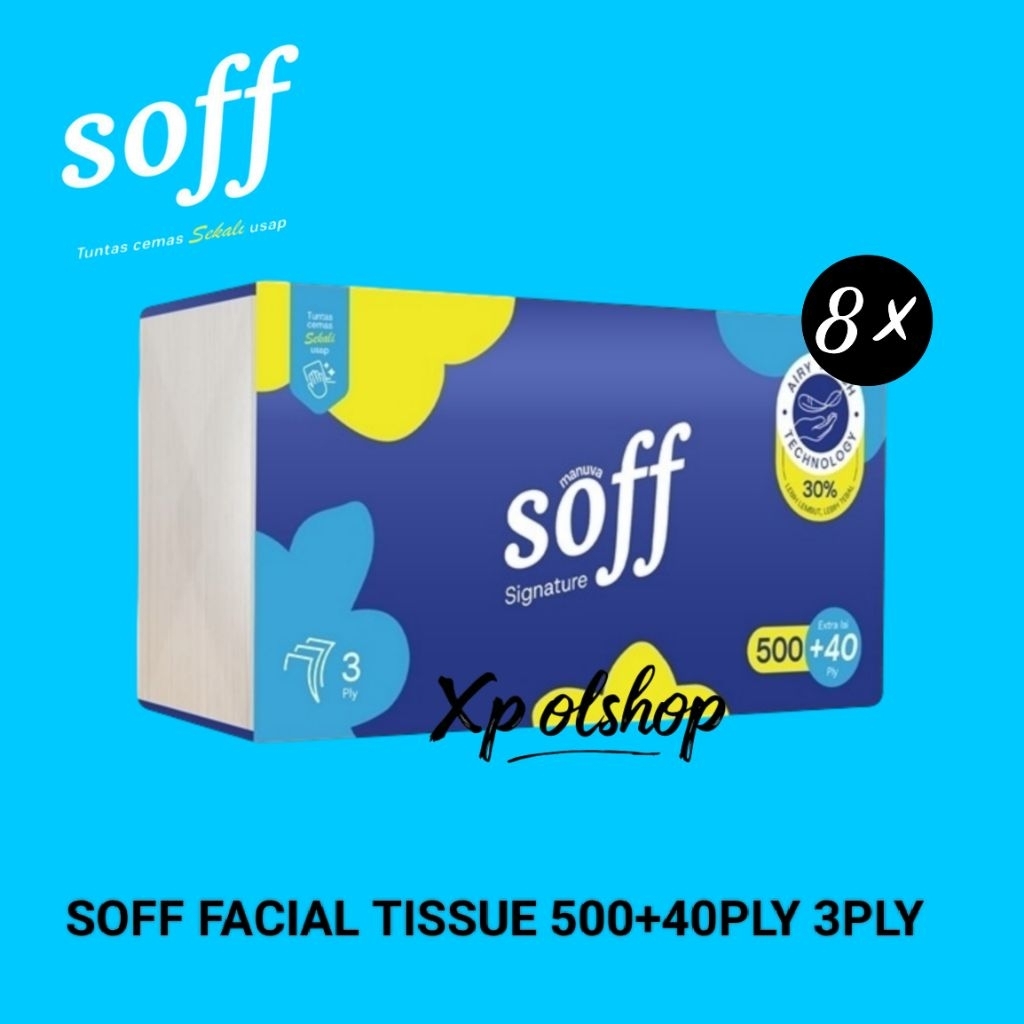 | 8 แพ็ค | SOFF FACIAL SOFT PACK 540 PLY 3 PLY