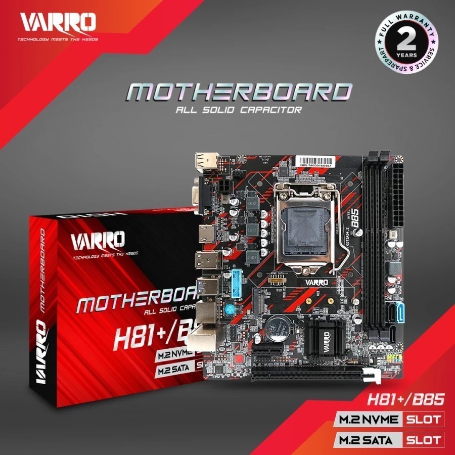 MOBO VARRO H81+ / MOTHERBOARD VARRO H81+/B85 M.2 NVME DDR3 SOCKET LGA 1150 / H81+ B85 M2 NVME