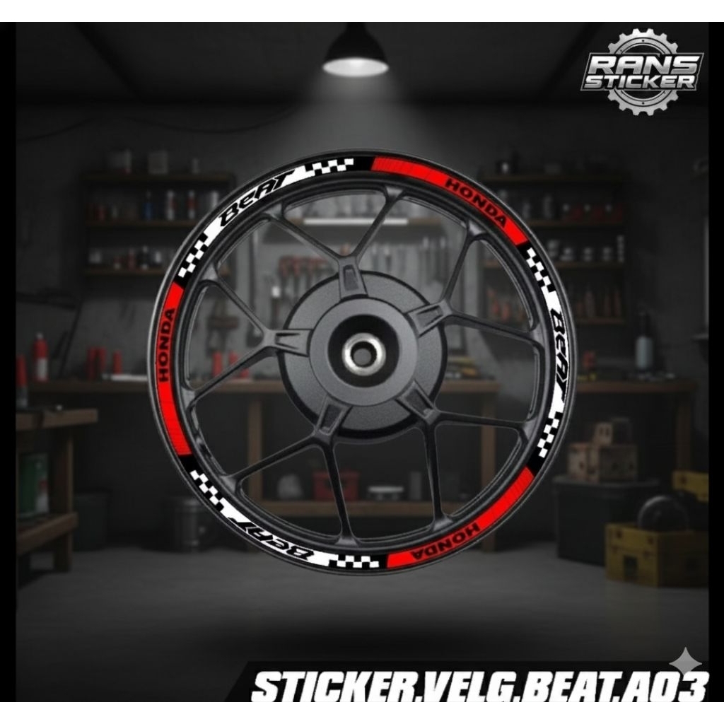 BEAT RIM STICKER - HONDA BEAT A03 TIRE/VELG VARIATION LIST STICKER
