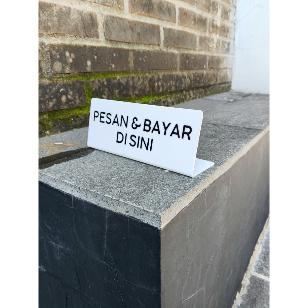 ป้ายอะคริลิค / อะคริลิค / ORDER & PAY HERE