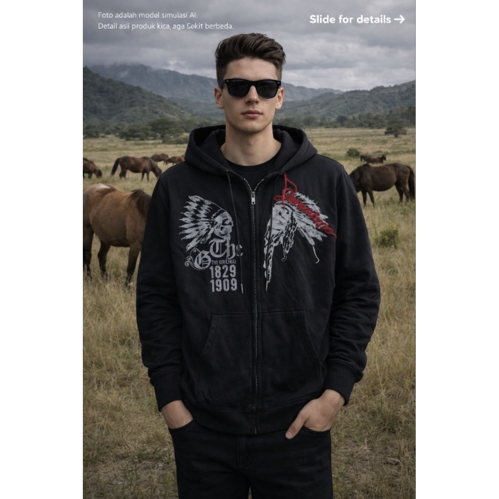 เสื้อฮู้ดลําลองซิป GERONYM0 O1 ไซส์ M fit L (P67 x L56)