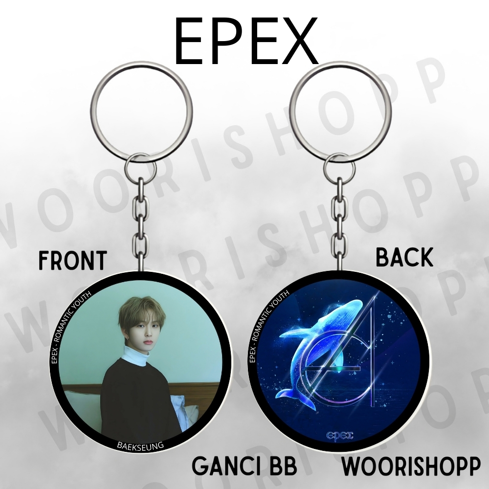GANTUNGAN EPEX ROMANTIC YOUTH KEYCHAIN REVERSE KEYCHAIN KPOP UNOFFICIAL AYDEN JEF YEWANG KEYCHAIN
