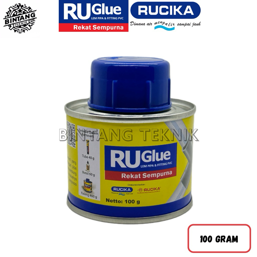 PVC RUGLUE PIPE GLUE 100GR / RUGLUE GLUE 100 กรัม โดย RUCIKA