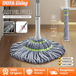 DOTA Living Alat Pel Peras Otomatis Magic Twist MOP Pel Lantai Peras Otomatis Pel Putar Otomatis Pembersih Lantai