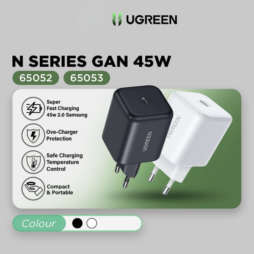 อะแดปเตอร์ Ugreen ดั้งเดิม N Series Gan 20W, 25w, 30w, 45w
