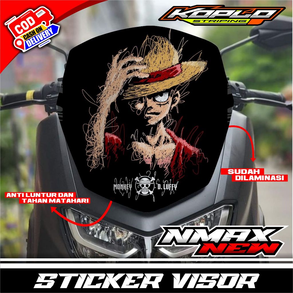 สติ๊กเกอร์กระบังหน้า / Winshield Nmax New Motif สามารถขอภาพของคุณเองได้