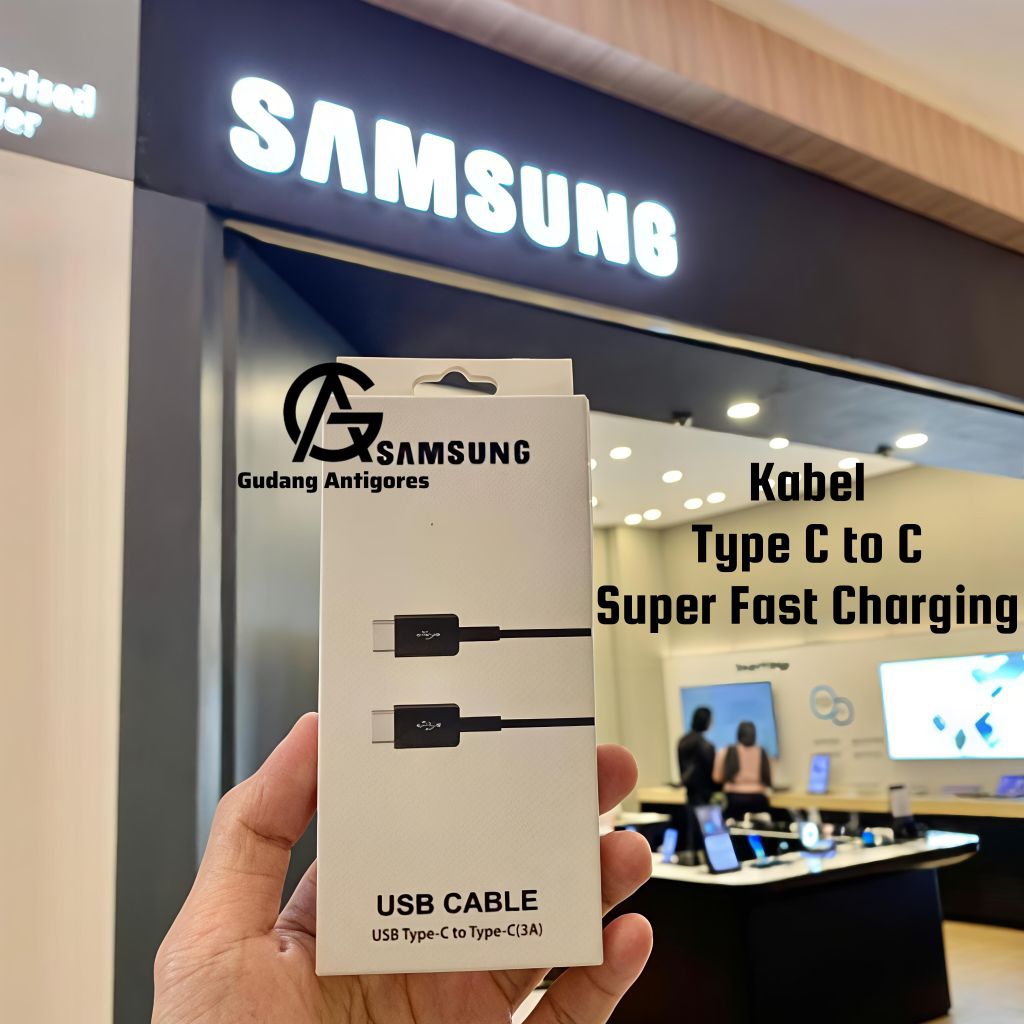 Samsung Type C ถึง C 3A 25W สายชาร์จข้อมูลชาร์จเร็วสุดสามารถ 45W 30W 18W 15W