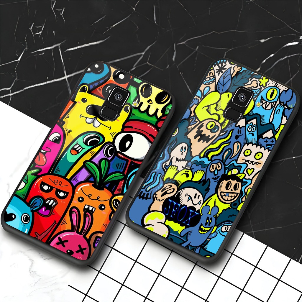 [Motif KK NO.25]Case Samsung A8 2018 - N1 Case - Samsung A8 2018 - Silicon Hp - Fashion Case - Prote