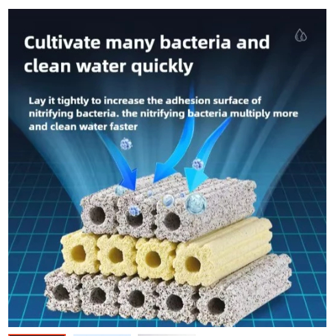 Momoki Grey Bio Block Bacteria House Filter Media ขนาด 98x27mm