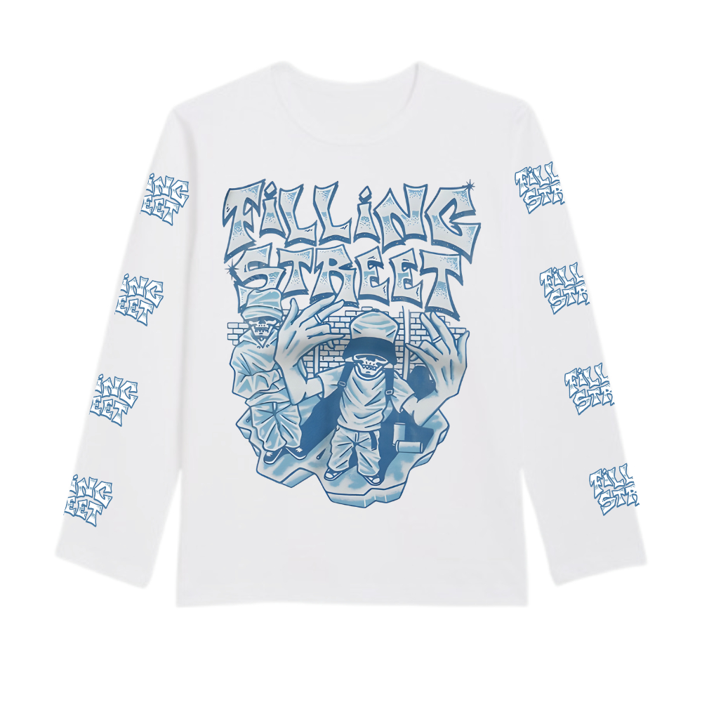 Fillingstreet Fellow White Series เสื้อยืดแขนยาวพื้นฐาน