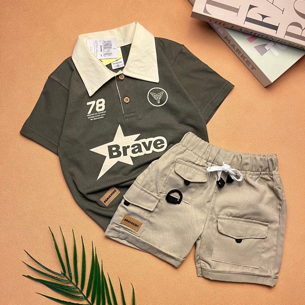 KATUN BRAVEKIDS FASHION - RUGBY BURNN CHEESE TEES COTTON 24s CHILDRENS SUITS AGED 1-5 ปีเสื้อยืดและก