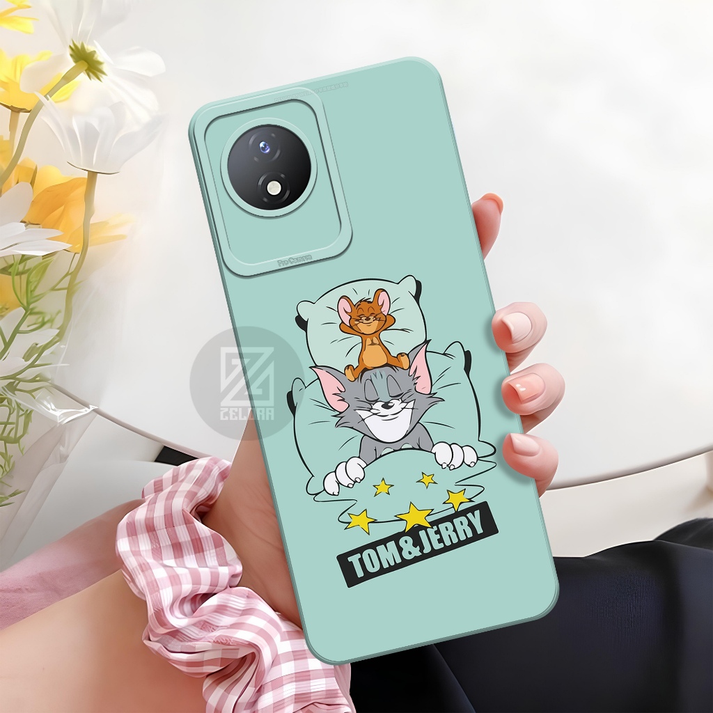 ล่าสุด VIVO Y02/Y02T กรณี Zelora แฟชั่นกรณี Tom และ Jerry Softcase VIVO VIVO Y02/Y02T 2023 Pro กล้อง