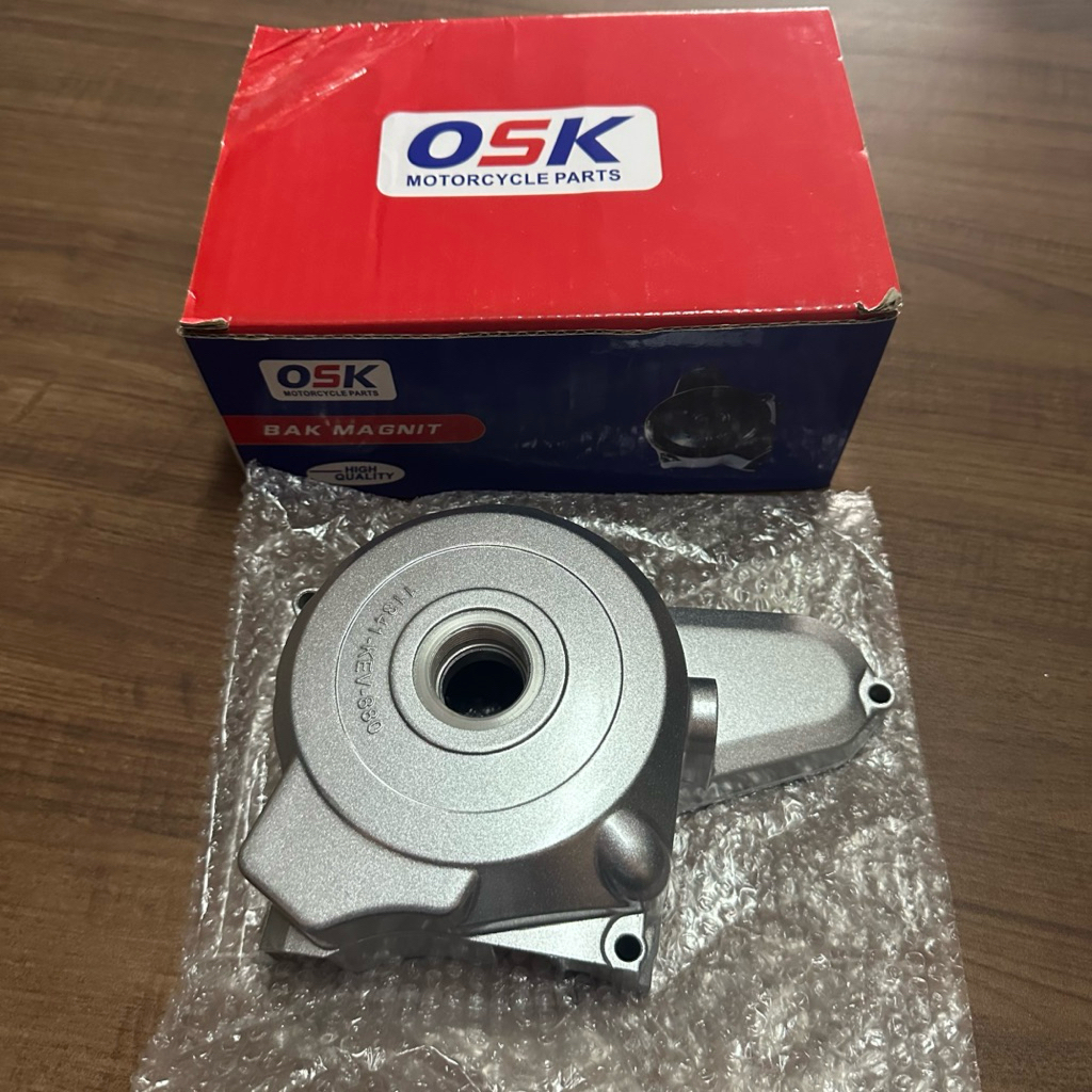 (เงิน) OSK SUPRA MAGNET BAK ONLY LEFT MAGNET COVER HOUSING BLOCK COVER CLUTCH KALTER MOTOR X 100 OLD
