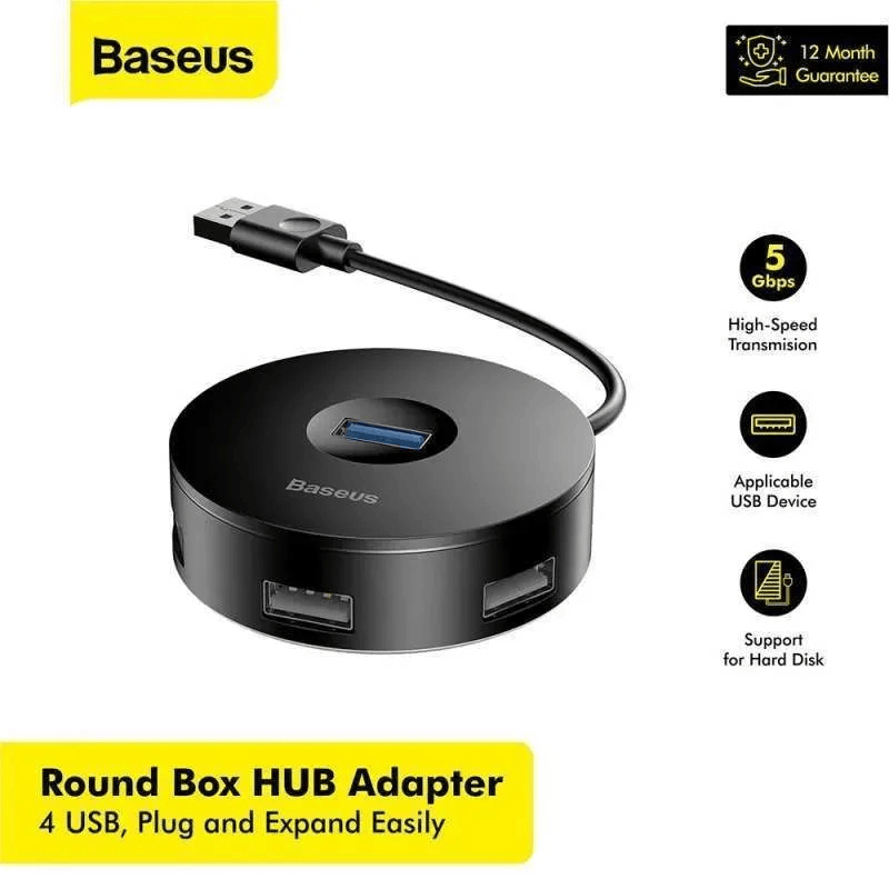 BASEUS ROUND BOX USB HUB ADAPTER TYPE-C HUB MULTI PORT ADAPTER USB 3.0