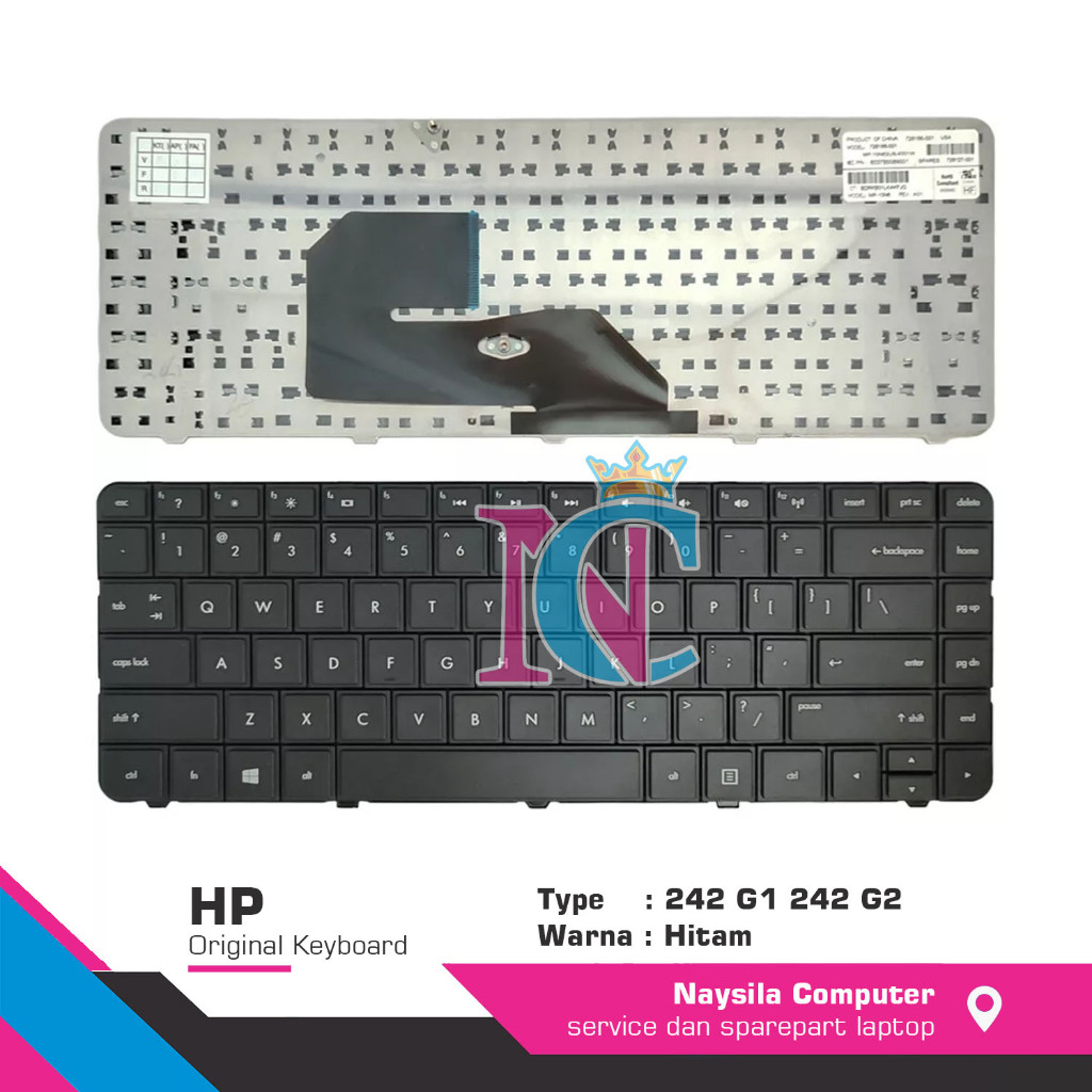 Hp 242-G1 242-G2 242-G3 246-G1 246-G2 246-G3 แป้นพิมพ์แล็ปท็อปสีดํา