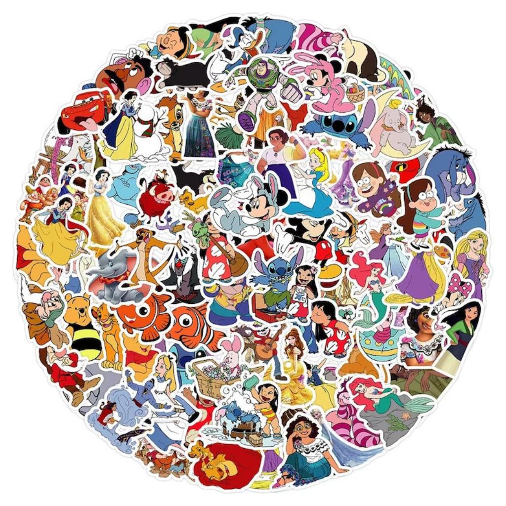 Disney Character Aesthetic Stickers 30 pcs Disney Cartoon Sticker kawaii Aesthetic Journal Stickers