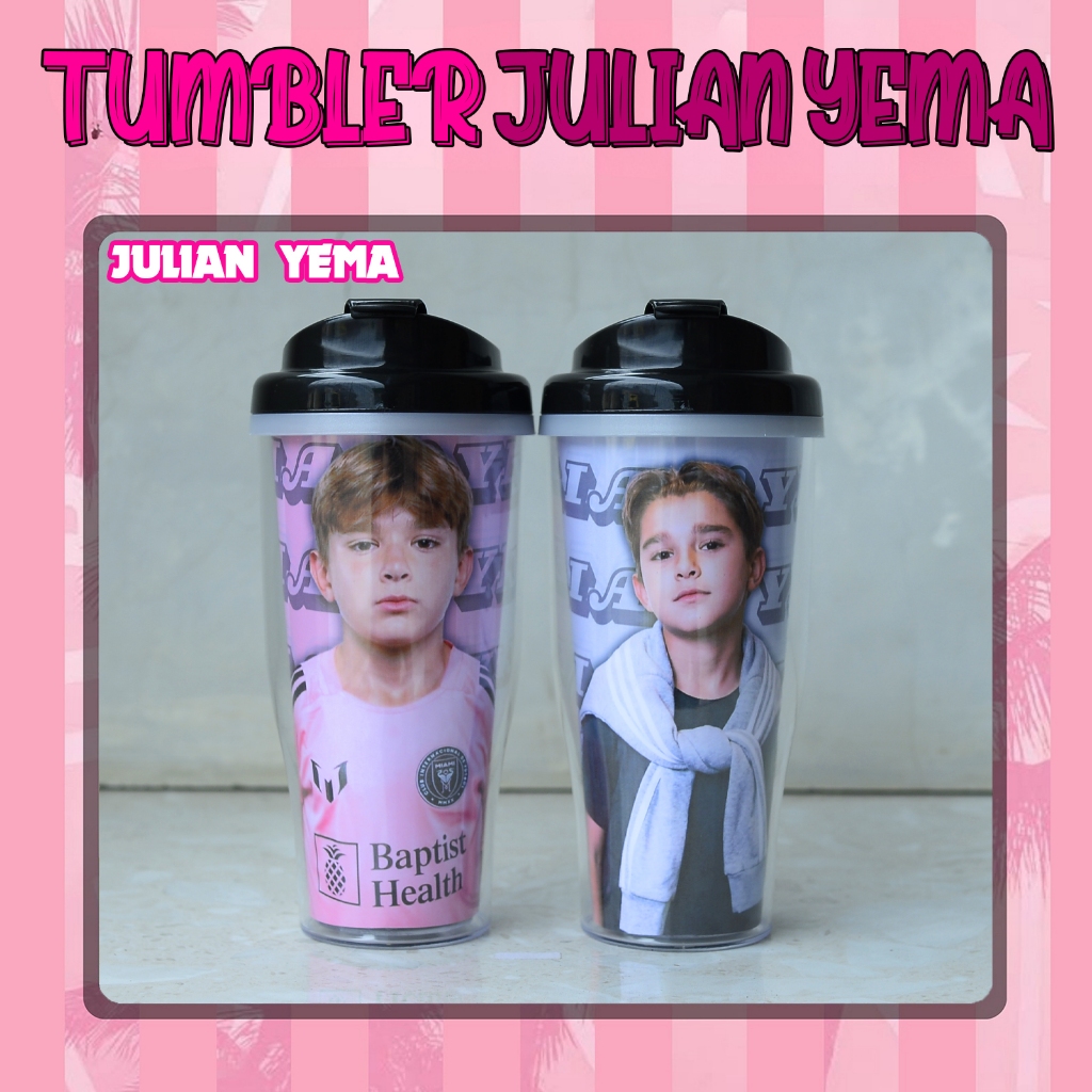 Tumbler Julian Yema Bonus 25 Photocards Jujuประดิษฐ์ขวดแฟนไอดอล Inter Miami