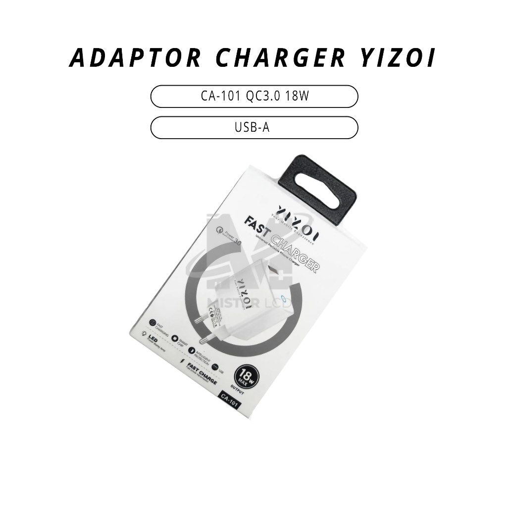 YIZOI USB-A CA-101 QC3.0 18W CHARGER ADAPTER