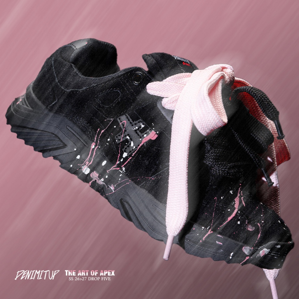 H Apex Denimitup - Art Black & Black - รองเท้า
