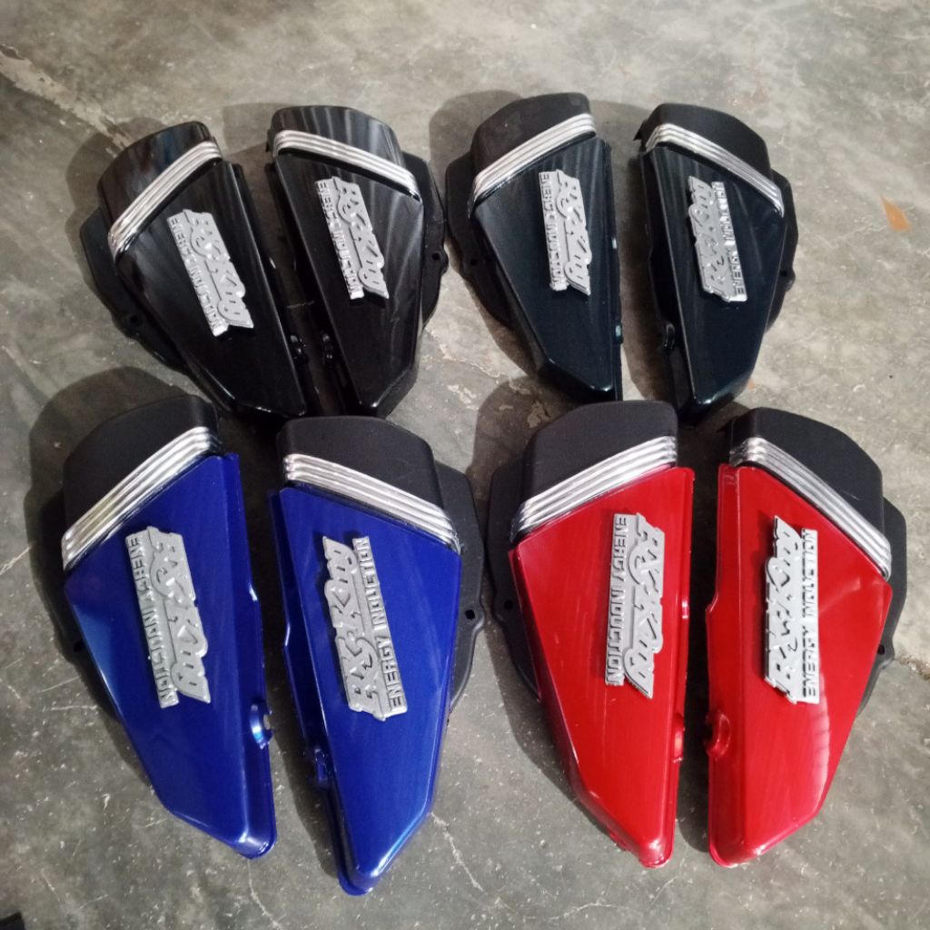 กล่องแบตเตอรี่ RX KING พร้อมเส้น CHROME LIKE THE ORIGINAL RAW COLOR EMBLEM SET RX KING FILTER BOX CO