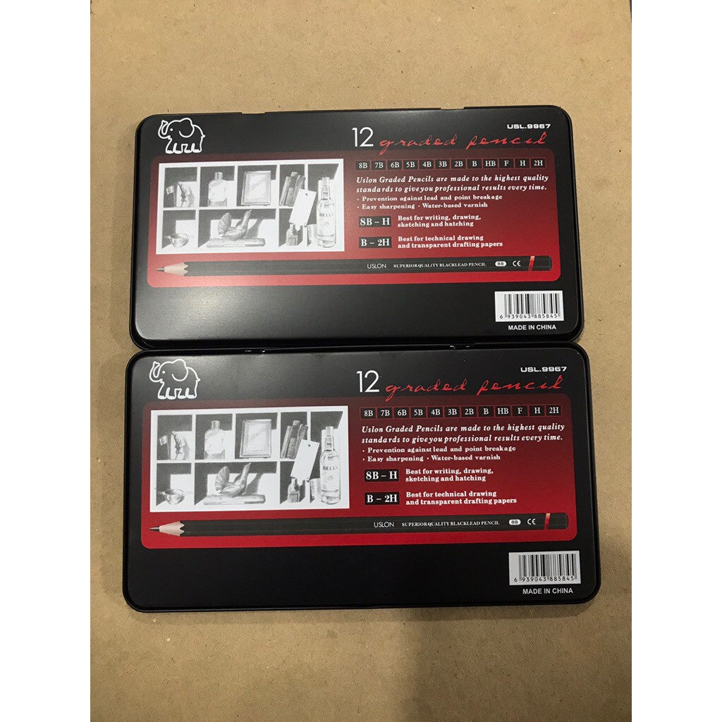ชุดดินสอสเก็ตช์ไล่โทนสี 12 ชิ้น (8B-2H) / ONE SET OF SKETCH PENCILS (8B-2H)