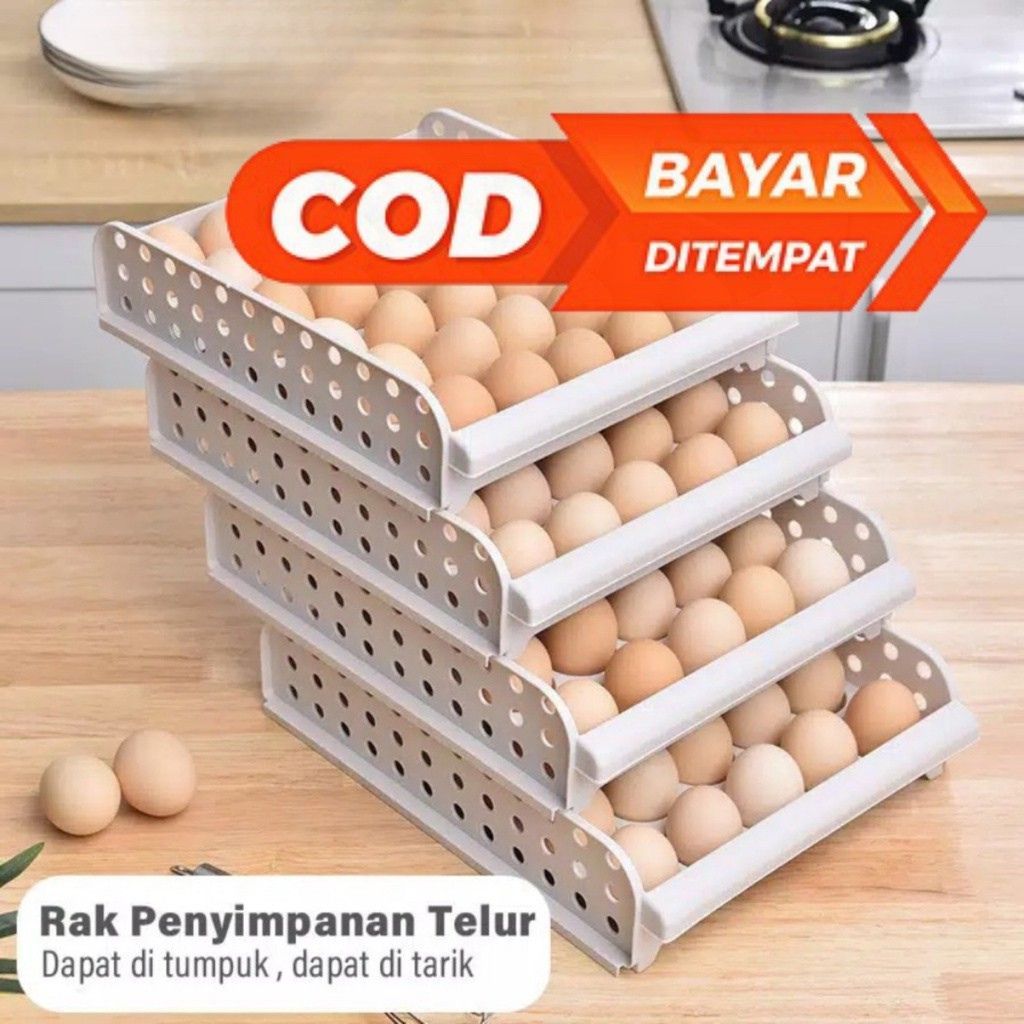 กล่องไข่ Tiered Egg Holder / Egg Storage Rack ชั้นวางไข่พลาสติก กล่องไข่ / RACK / Egg PLACE