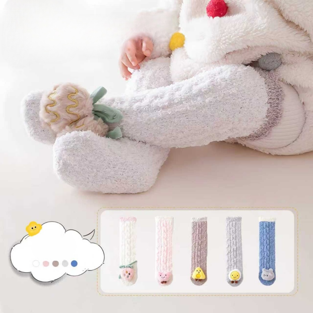 ฤดูหนาวถุงเท้ายาว 3D ตุ๊กตาสําหรับ NEWBORN BABY UNISEX THICK COTTON 247 ถุงเท้าเด็กยาวสําหรับเด็ก CO