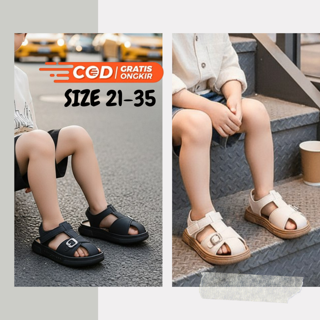 รองเท้าแตะเด็กนําเข้า Unisex ขนาด 21–35 GLORYKIDZ SHB514 Casual Anti-Slip Gladiator รองเท้าแตะ