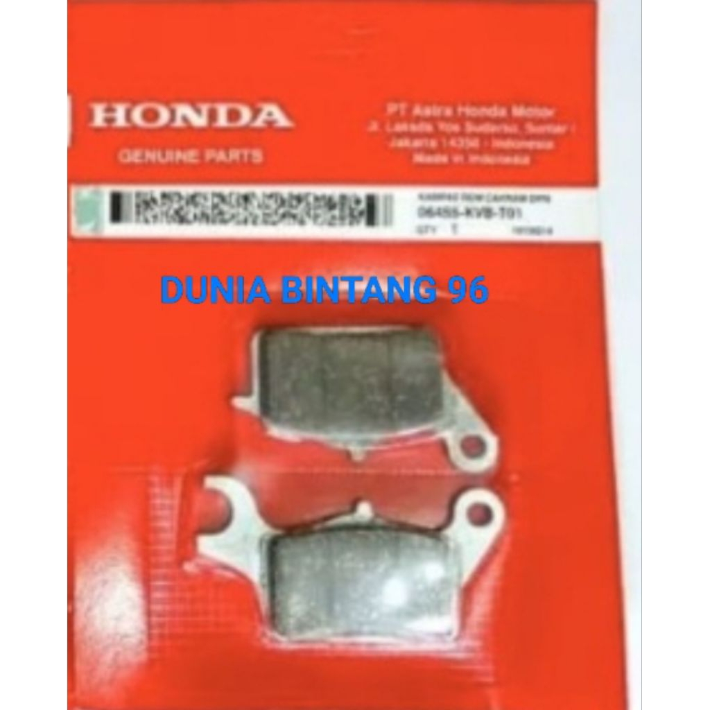 ผ้าเบรคหน้าสําหรับ Honda Beat Vario Scoopy 06455-KVB-T01