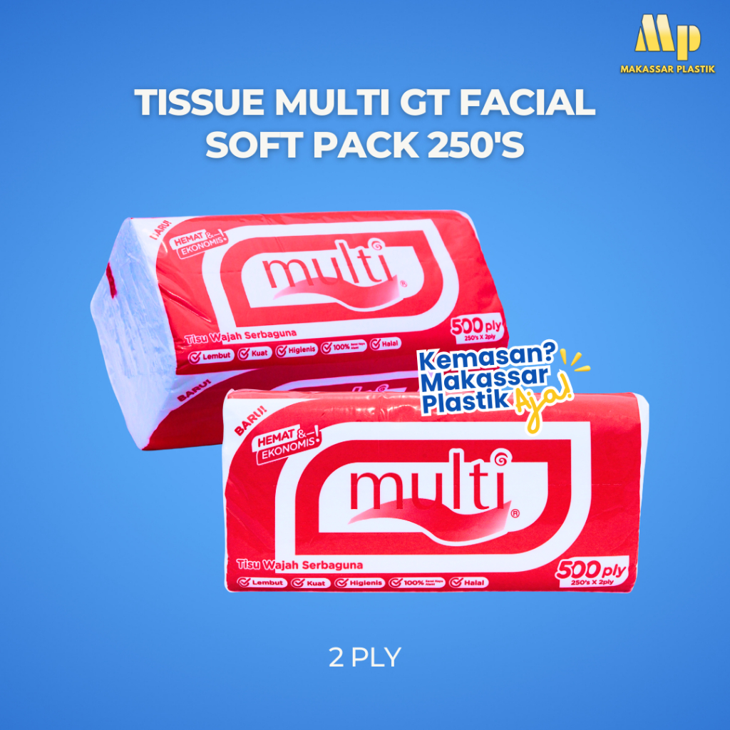TISSUE MULTI GT FACIAL SOFT PACK 250S MP12 / FACIAL TISSUE / MULTI TISSUE