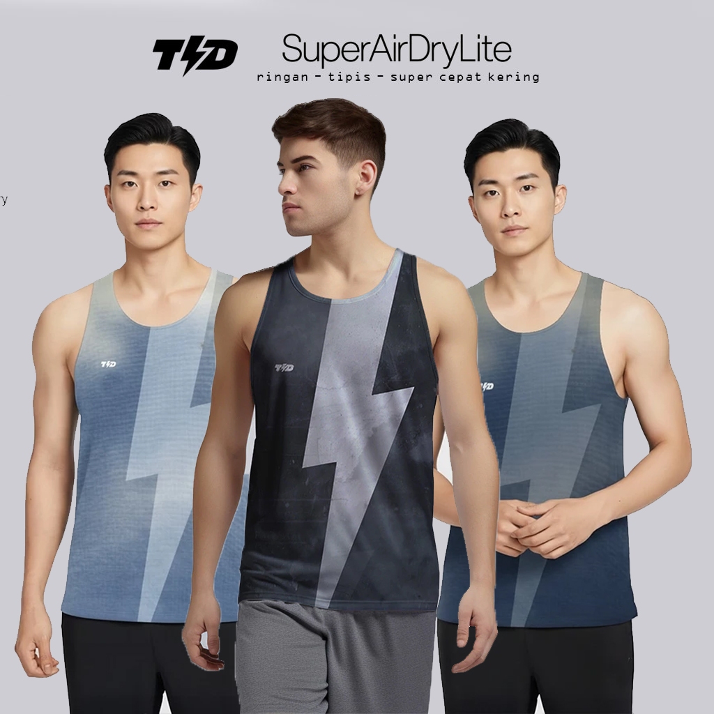 HIJAU TDACTIVE เสื้อกล้ามวิ่งผู้ชาย tdbolt "ทนความเร็ว" สีดํา airdrylite MSA67 สีเขียว MSA75 เงิน MS