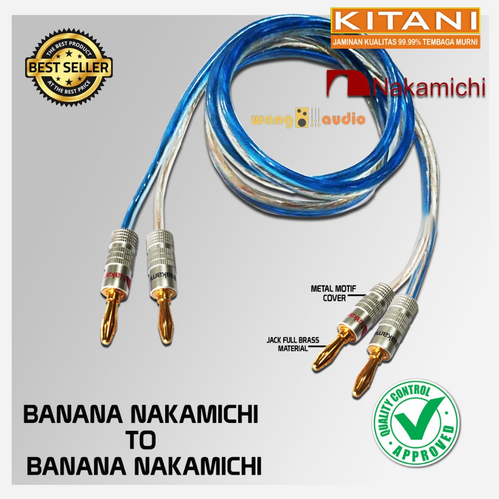 KITANI 2x80 - สายสัญญาณเสียง / สายลําโพง 2x Jack Banana Nakamichi to 2x Jack Banana Nakamichi - WANG