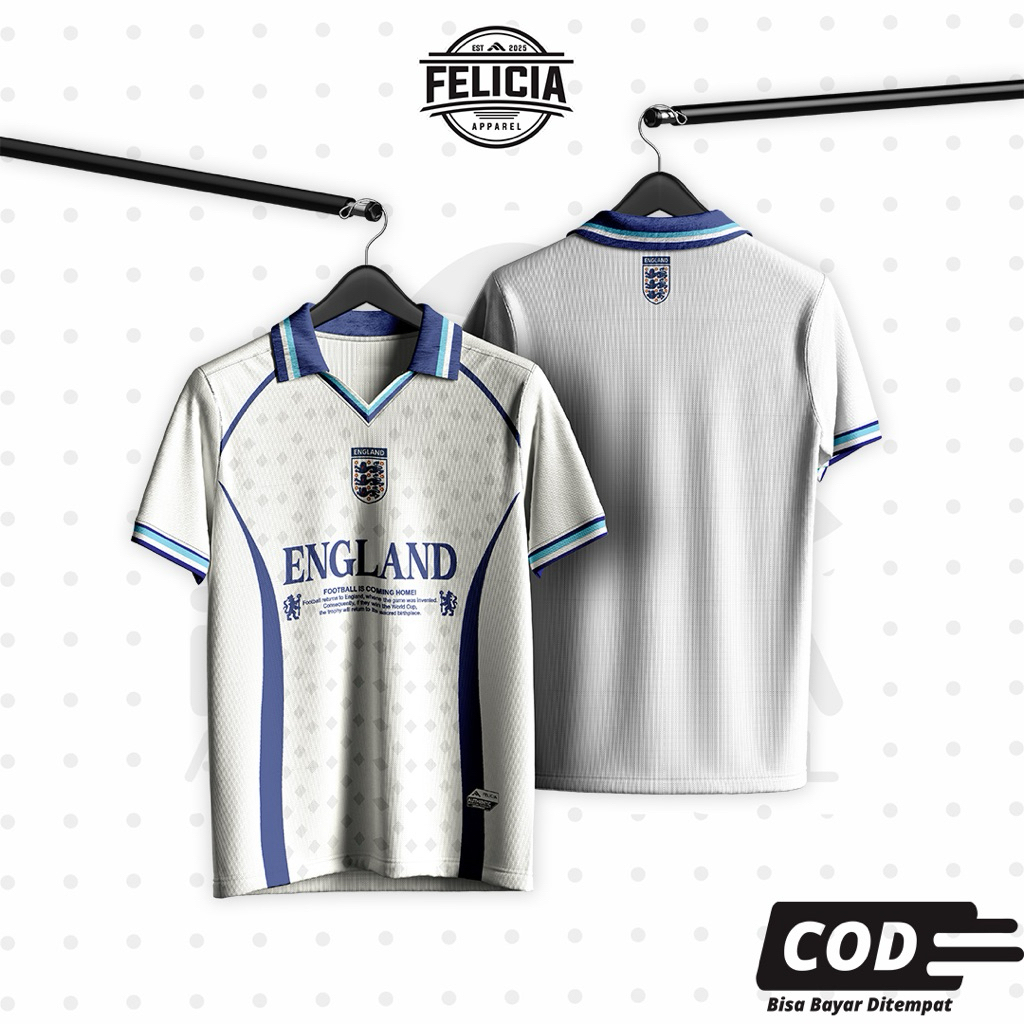 FANTASY ENGLAND JERSEY / ENGLAND VINTAGE RETRO JERSEY / CLUB PRINTING JERSEY