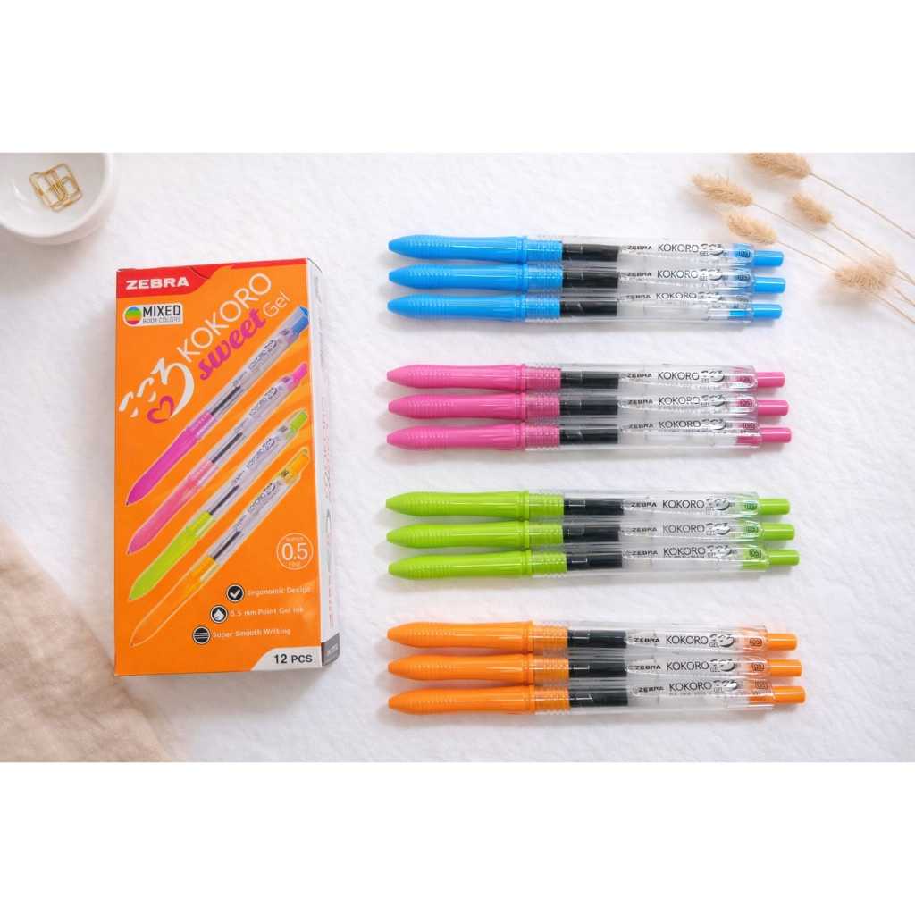 (1 ชิ้น) ปากกา Kokoro / ปากกาหมึกดํา Kokoro / ปากกา Zebra Kokoro / ปากกาไวรัส / Kokoro Sweet