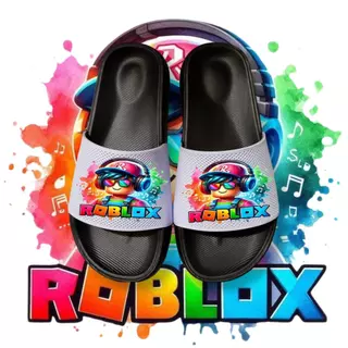 ROBLOX Ghost Premium Character Boys Slop Sandals อินเทรนด์ สวมใส่สบาย ไซส์ 26-40