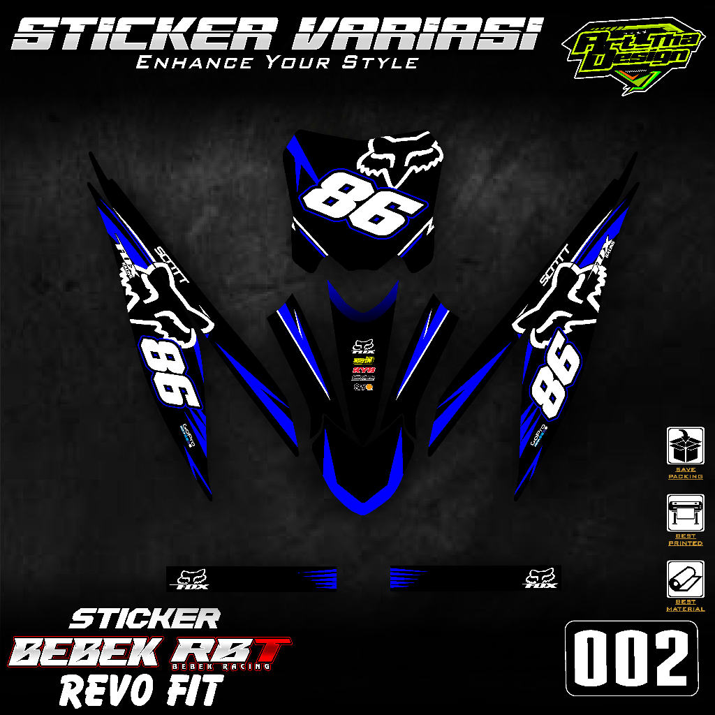 ใหม่ STICKER RBT Motor Revo Fit 110 + แผ่นตัวเลขสําหรับ KTM KLX CRF Trail รถจักรยานยนต์ - สติ๊กเกอร์
